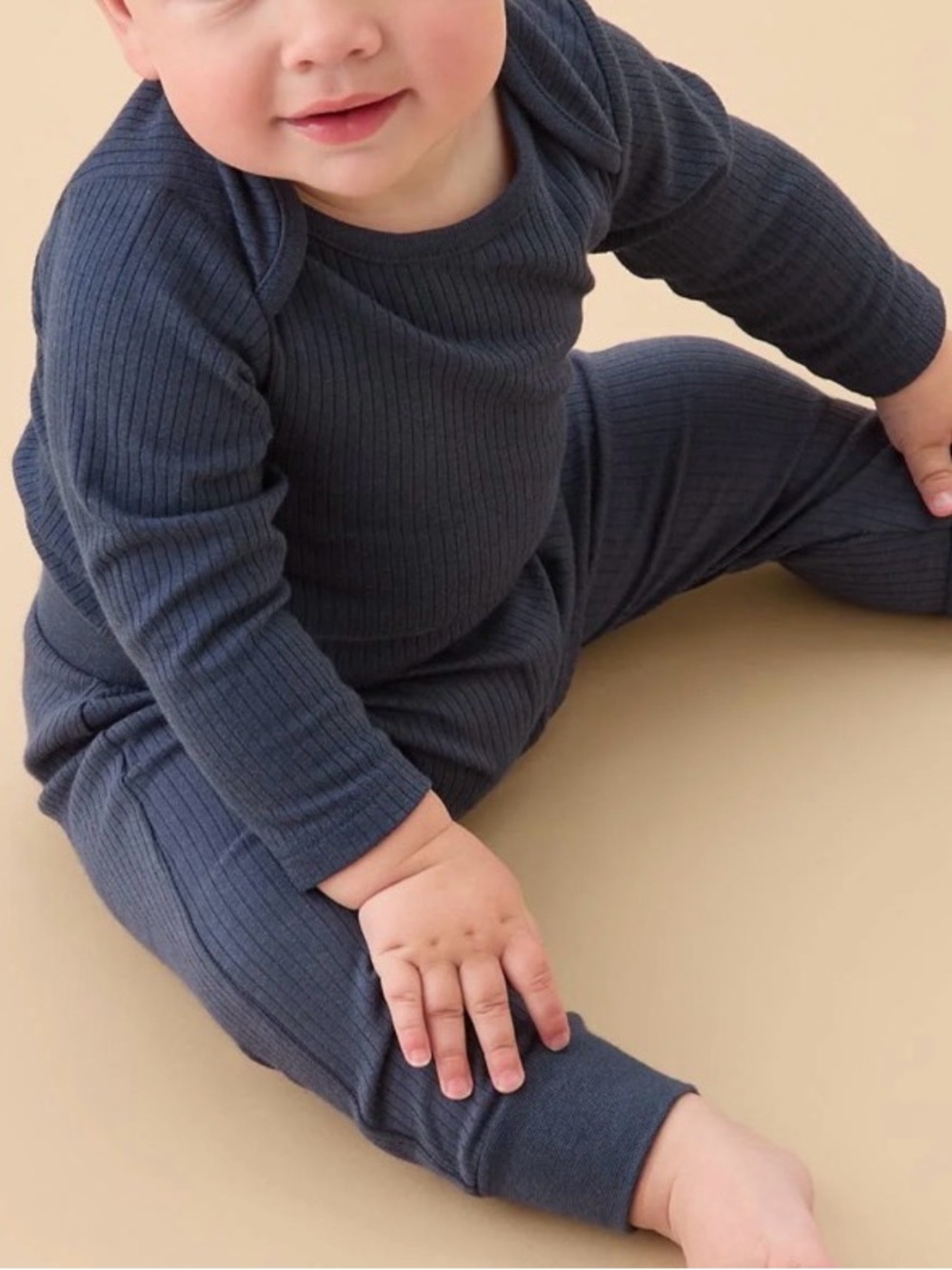 Ribbed Comfy Joggers - Navy